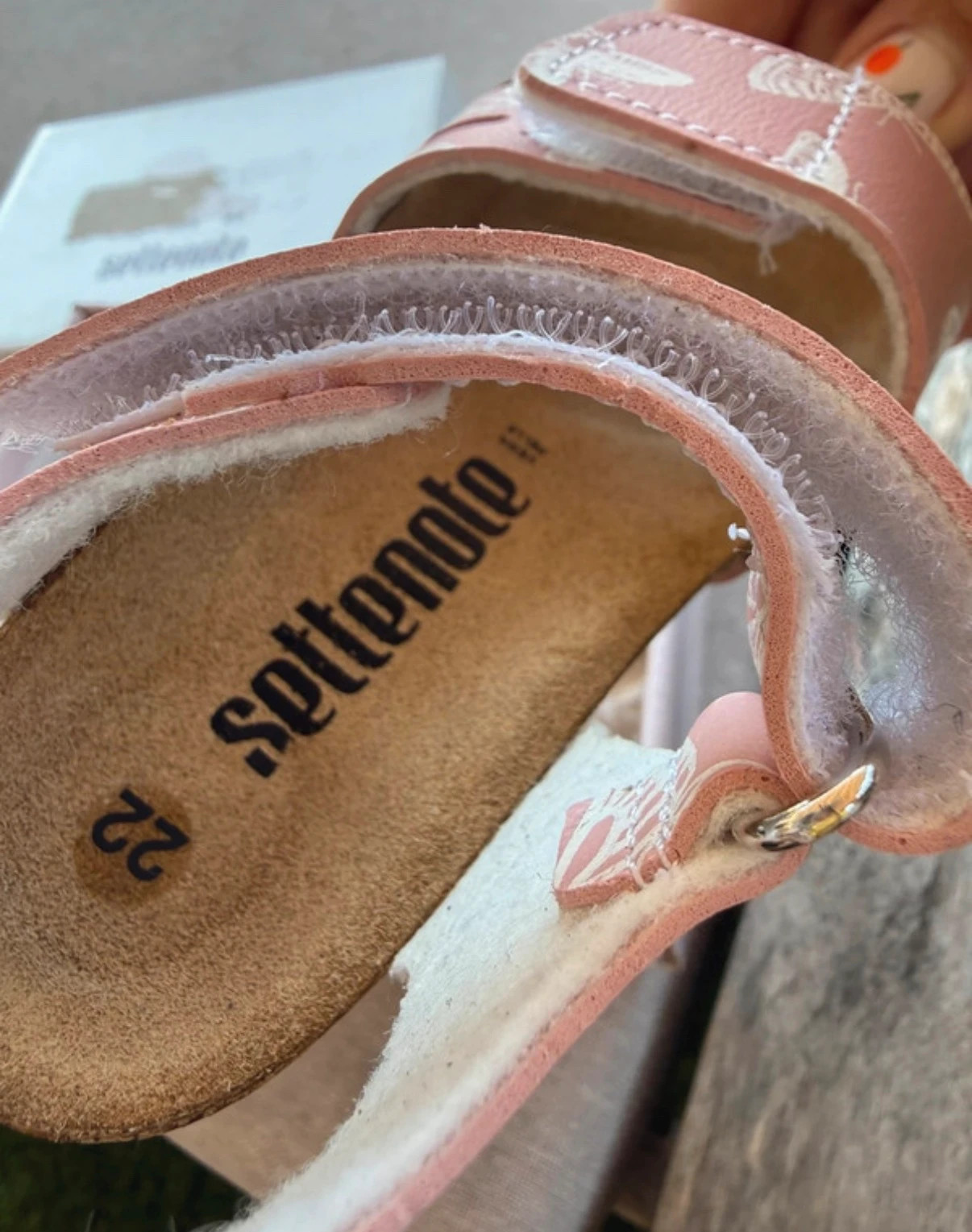 Sandalia de niña con doble velcro talla 22 – Settenote – taille 22 4
