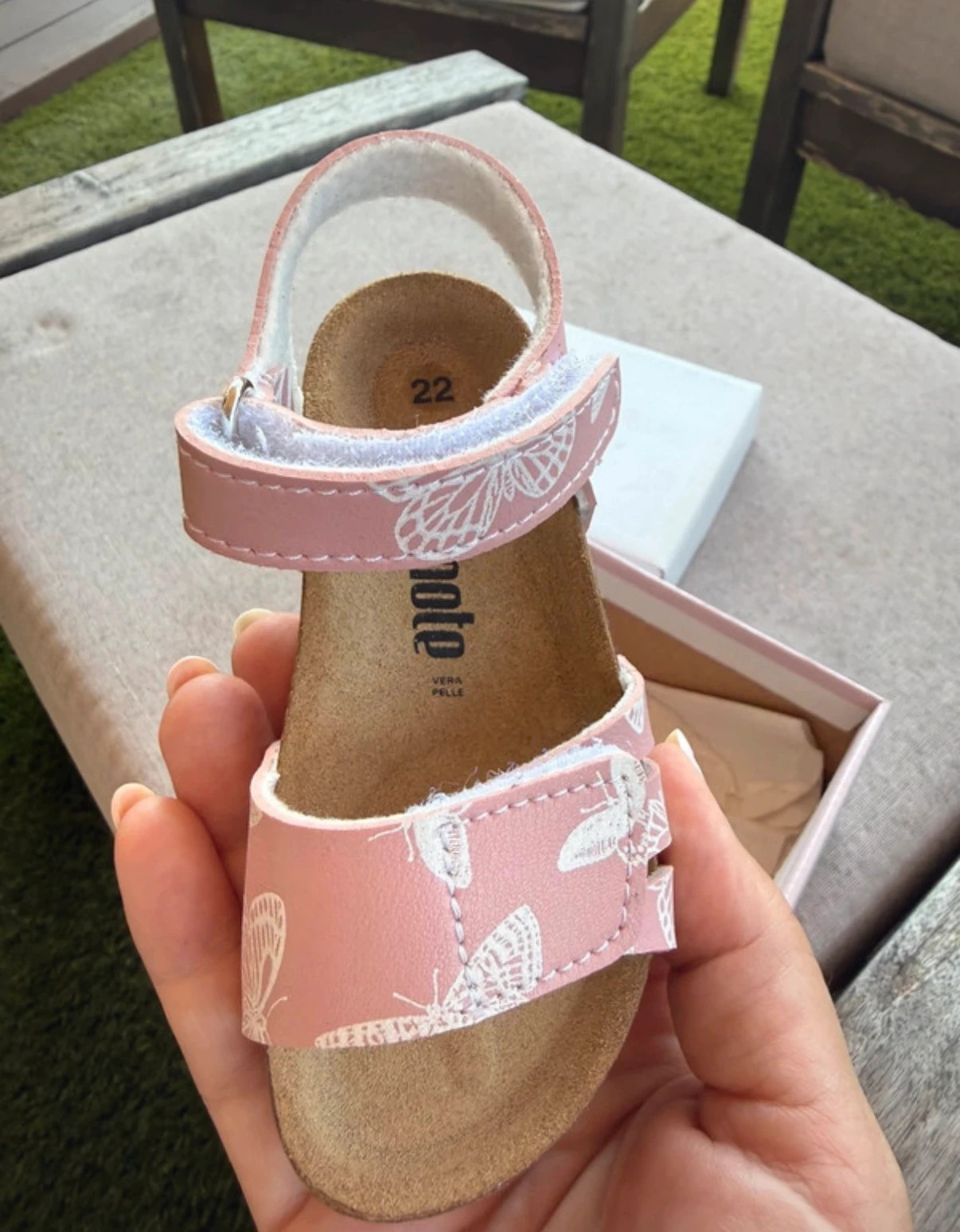 Sandalia de niña con doble velcro talla 22 – Settenote – taille 22 5