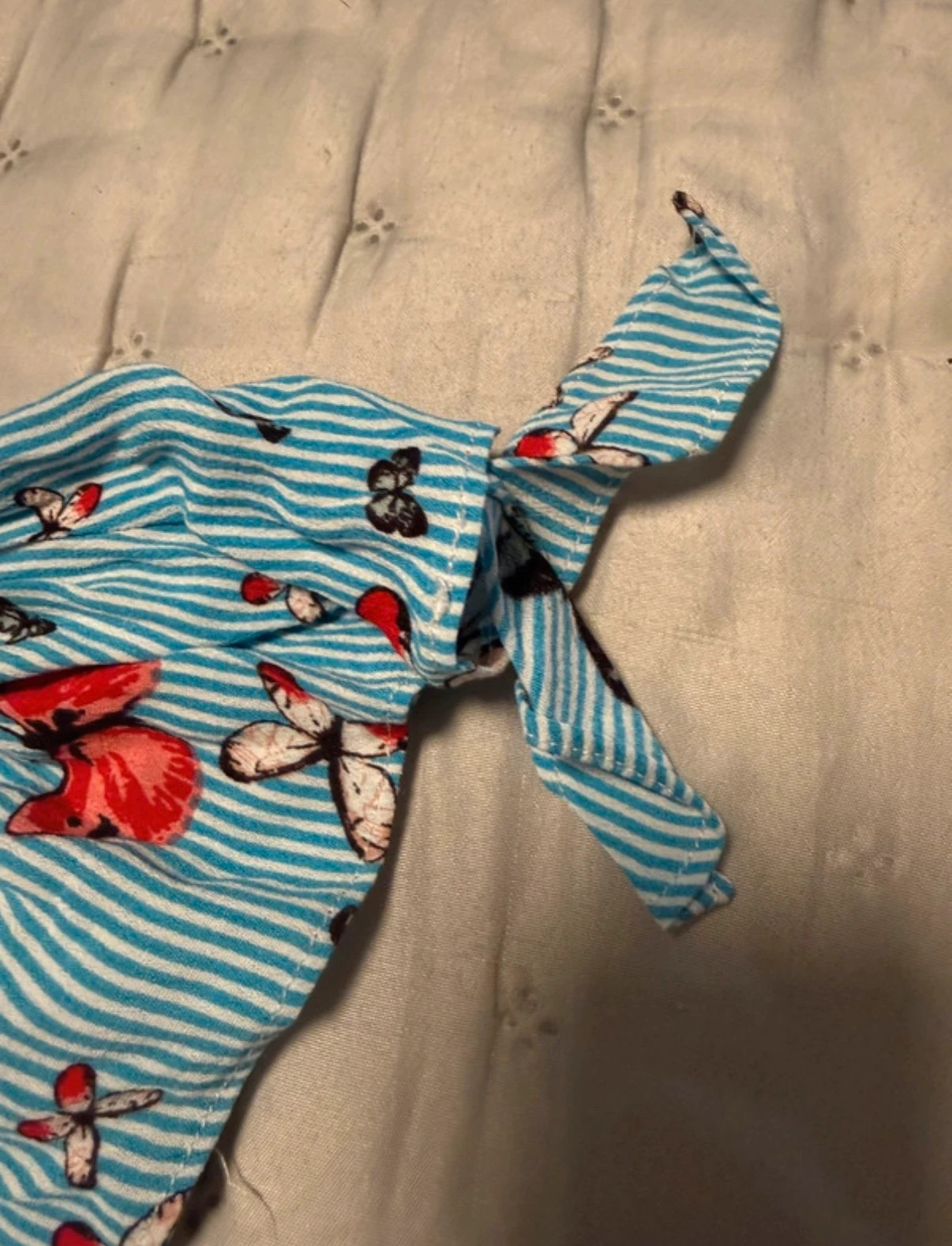 Blusón a rayas con estampado de mariposas talla S – Easy Wear – taille S 3