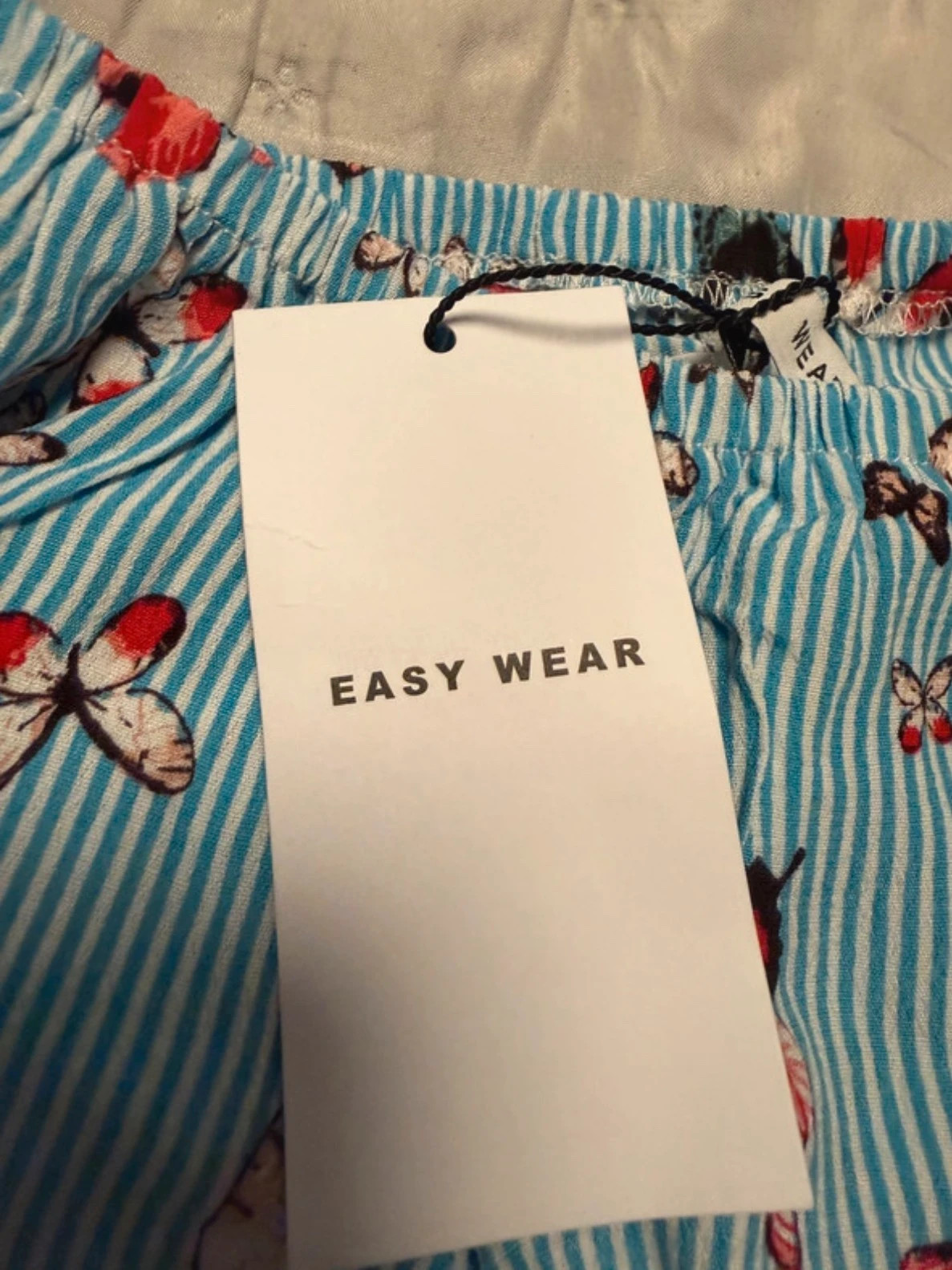 Blusón a rayas con estampado de mariposas talla S – Easy Wear – taille S 5