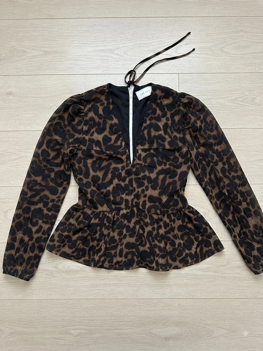 Blusa leopardo peplum nueva – Neo Noir – taille S / 36 / 8