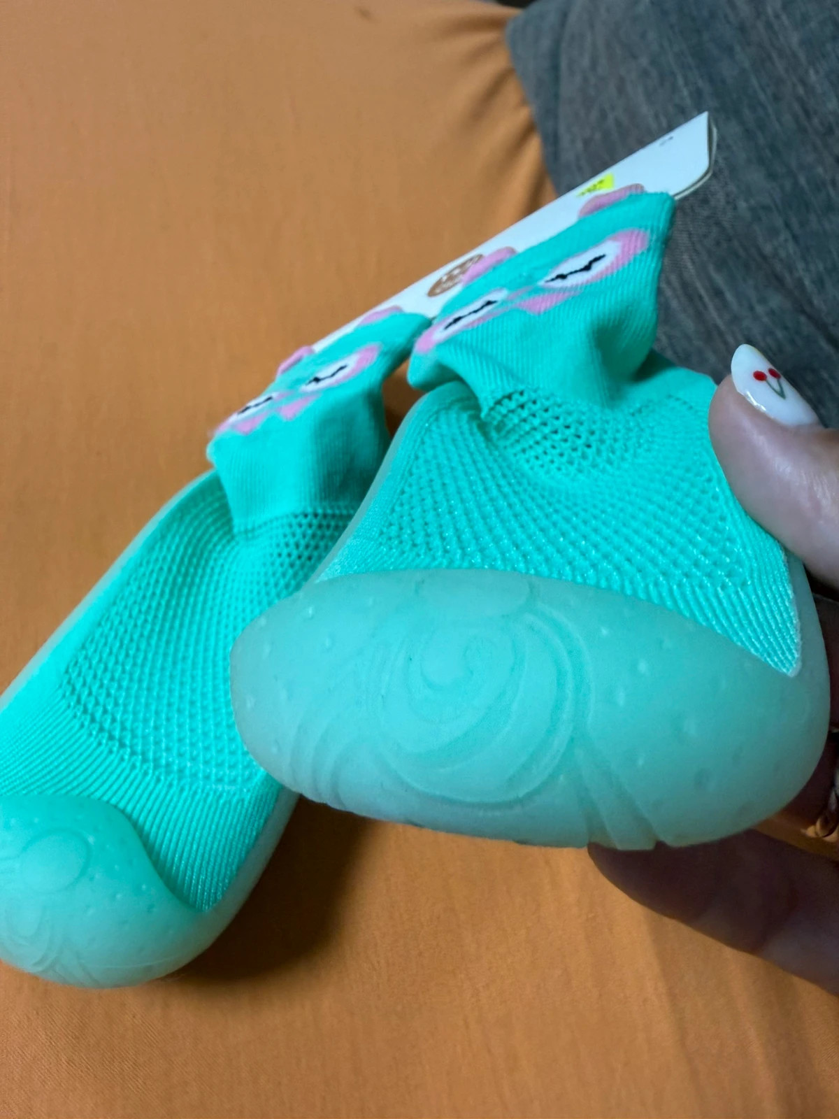 Zapatitos / patucos de primeros pasos con suela de goma flexible y diseño de animalito 🐾💚 – Yo! Club – taille 24 4