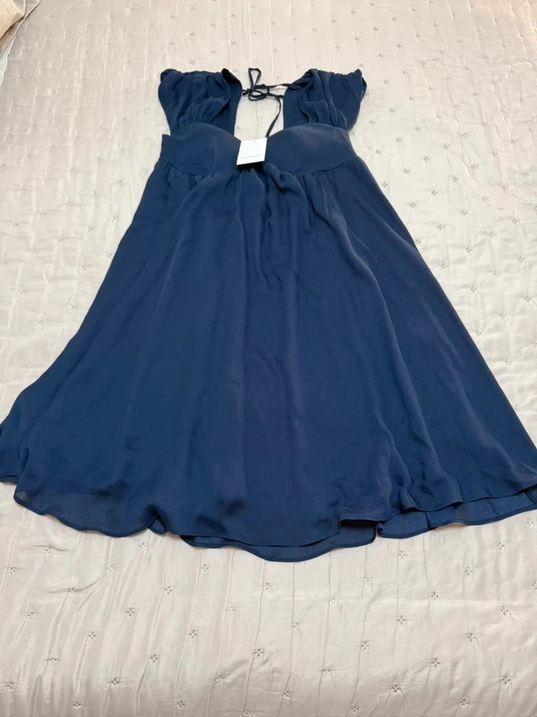 Vestido corto azul marino estilo coquette – Naf Naf – taille S / 36 / 8 2