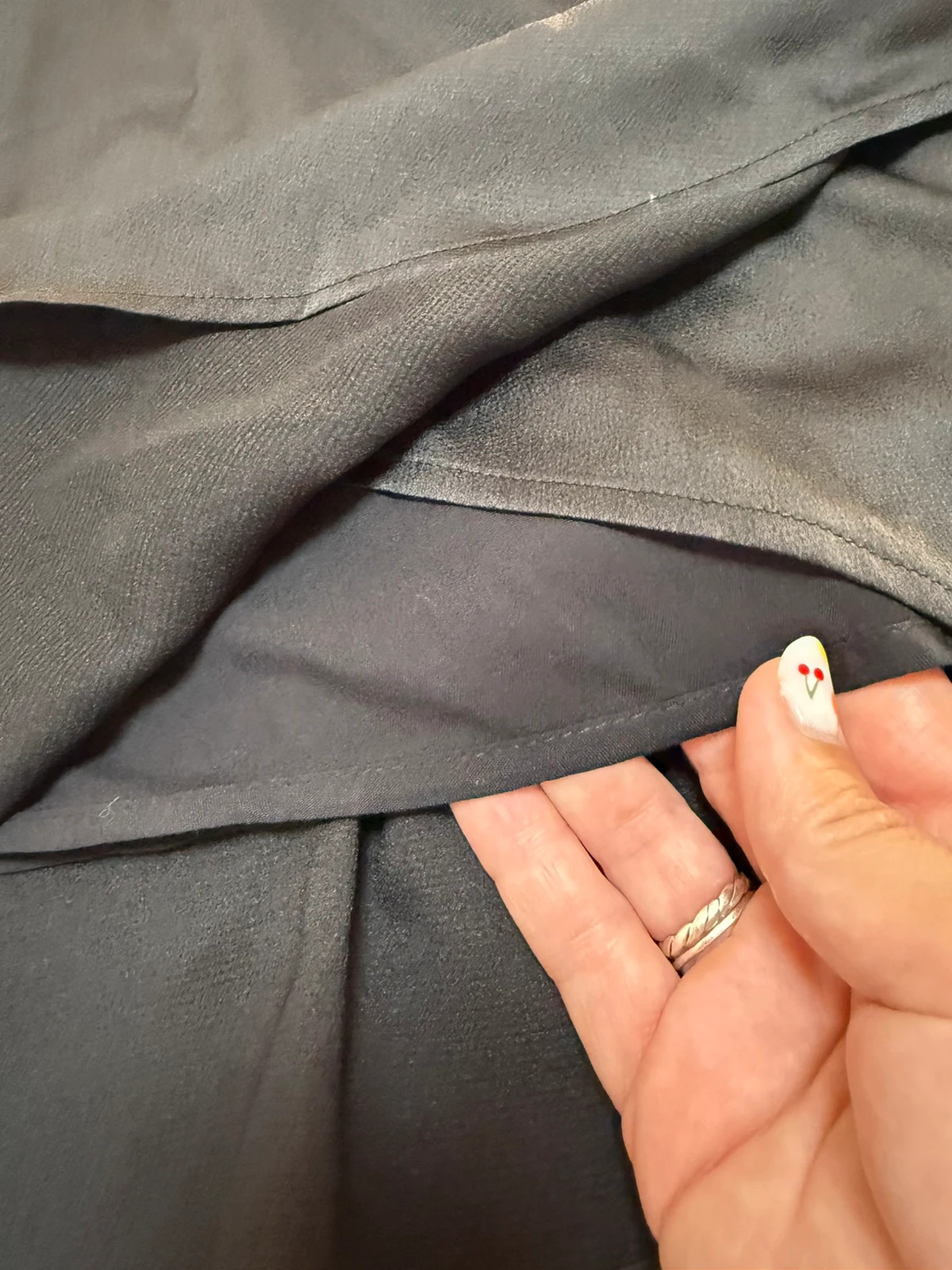 Vestido negro satén asimétrico – Georgia Rose – taille M / 38 / 10 4