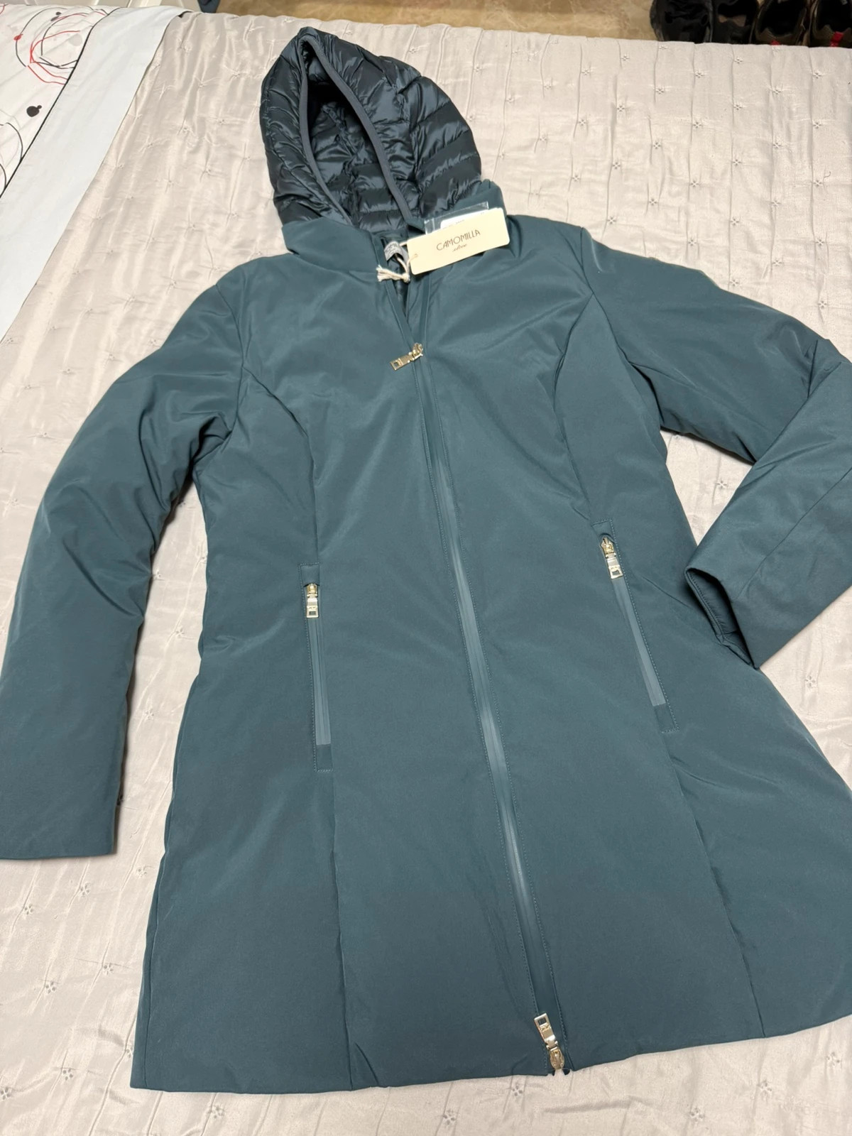 Abrigo largo Camomilla Milano (Italia) nuevo 269€! Impermeable y con capucha – Camomilla Milano – taille M / 38 / 10 2