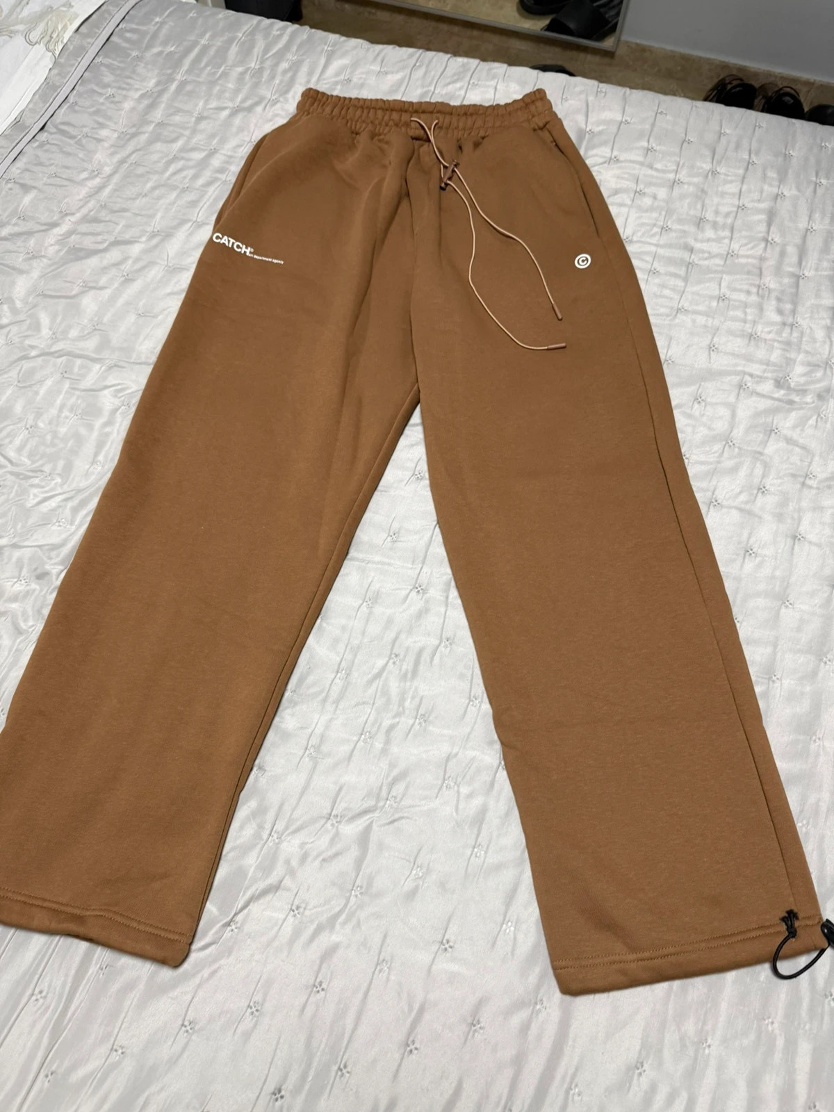 Pantalones de chándal anchos marrón chocolate – Catch – taille M / 38 / 10 2