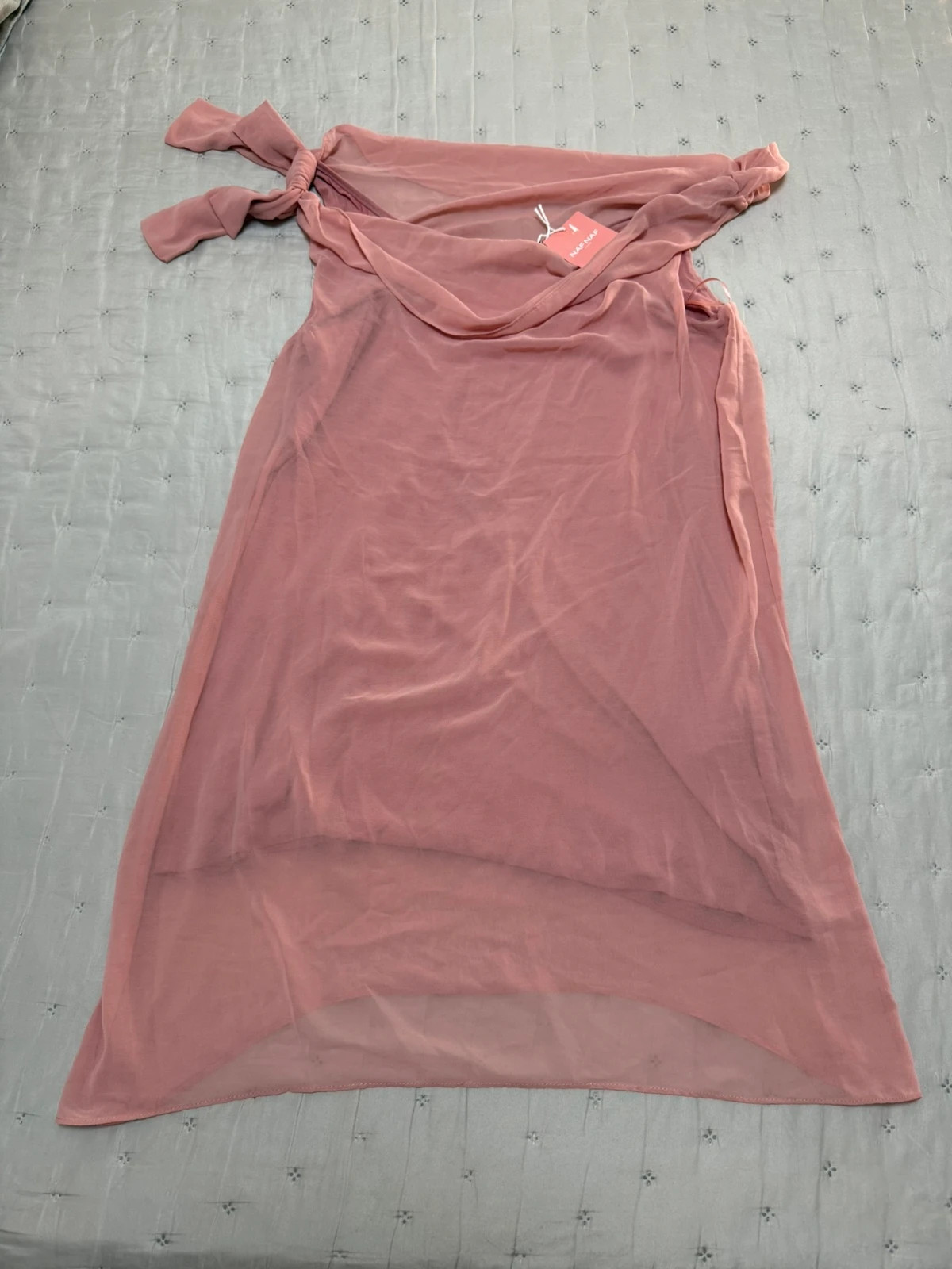 Vestido asimétrico rosa de Naf Naf talla 46 – Naf Naf – taille XXXL / 46 / 18 2