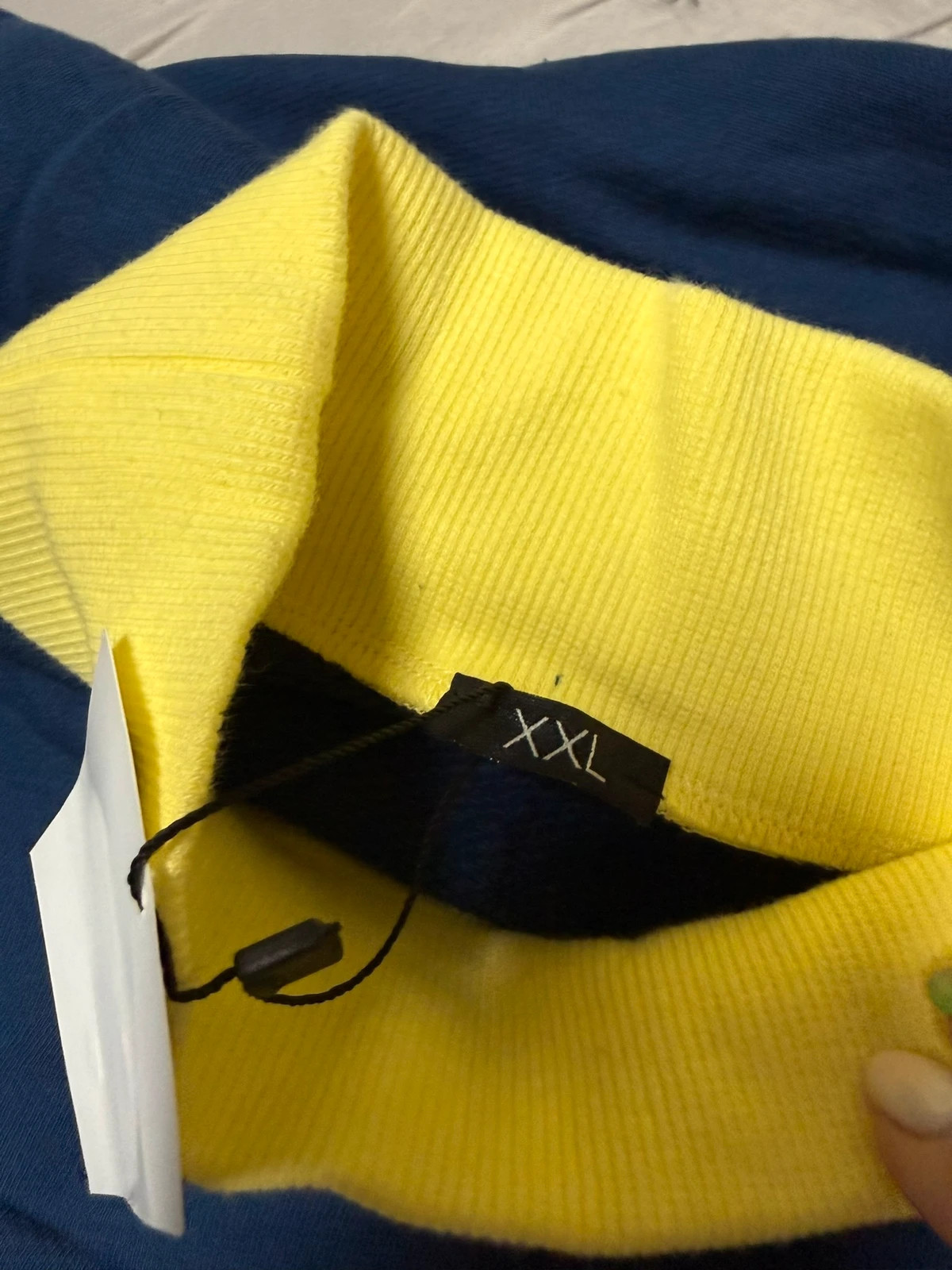 Sudadera / Jersey "Good Vibes" (Azul y Amarillo) UNISEX – sin marca conocida – taille XXL / 44 / 16 5
