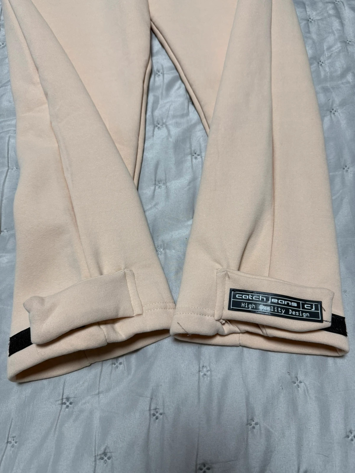 Pantalón de chándal en color beige / crema, de corte recto y tiro alto. – Catch – taille S / 36 / 8 4