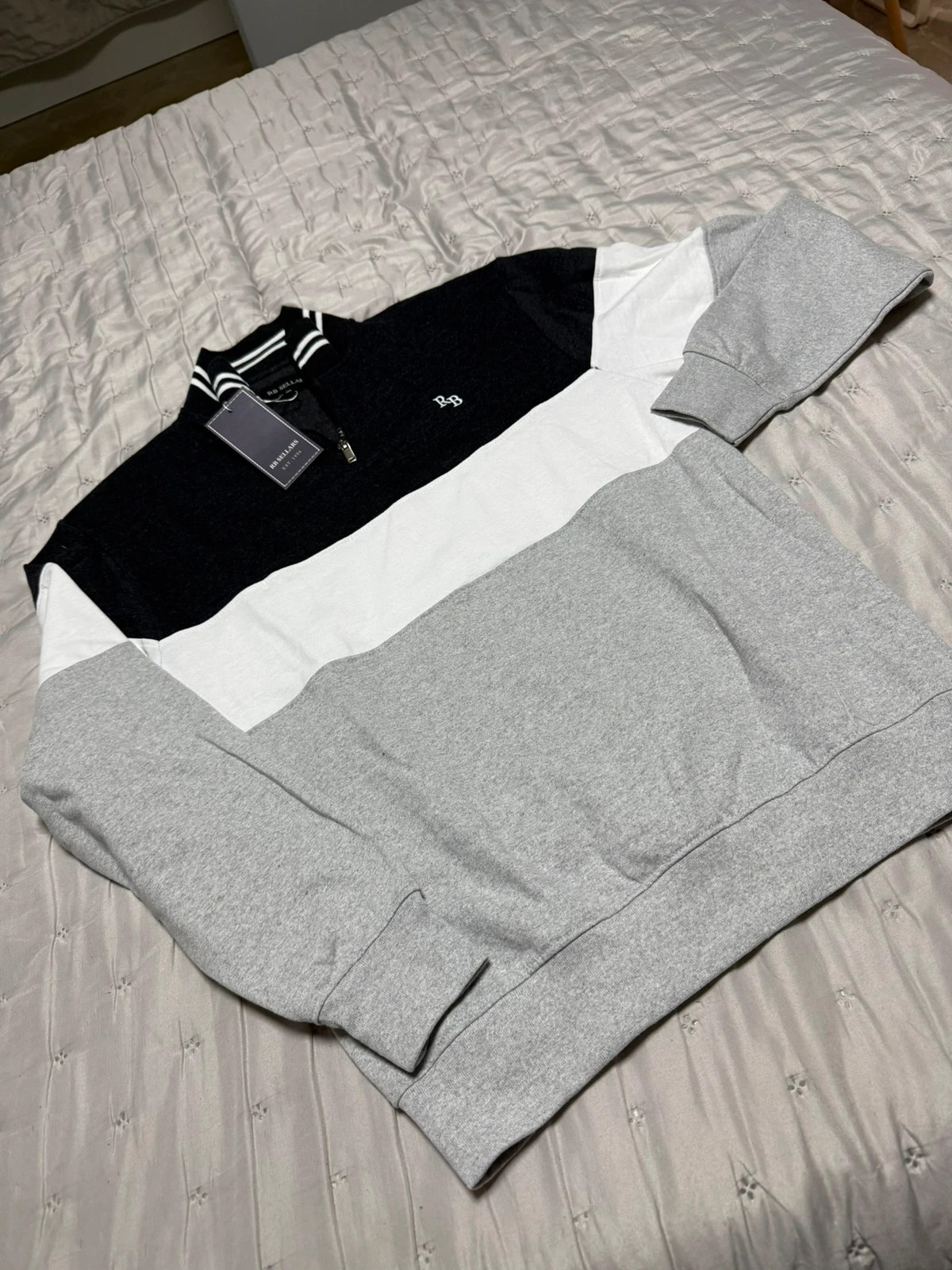 Sudadera RB Sellars Tricolor (Negra / Blanca / Gris, con Media Cremallera – RB Sellars – taille M 2