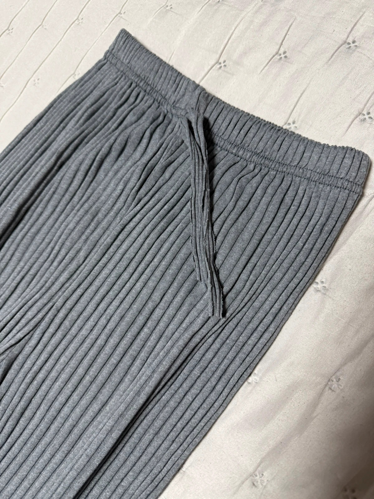 Pantalón fluido de canalé gris – sin marca – taille S / 36 / 8 4