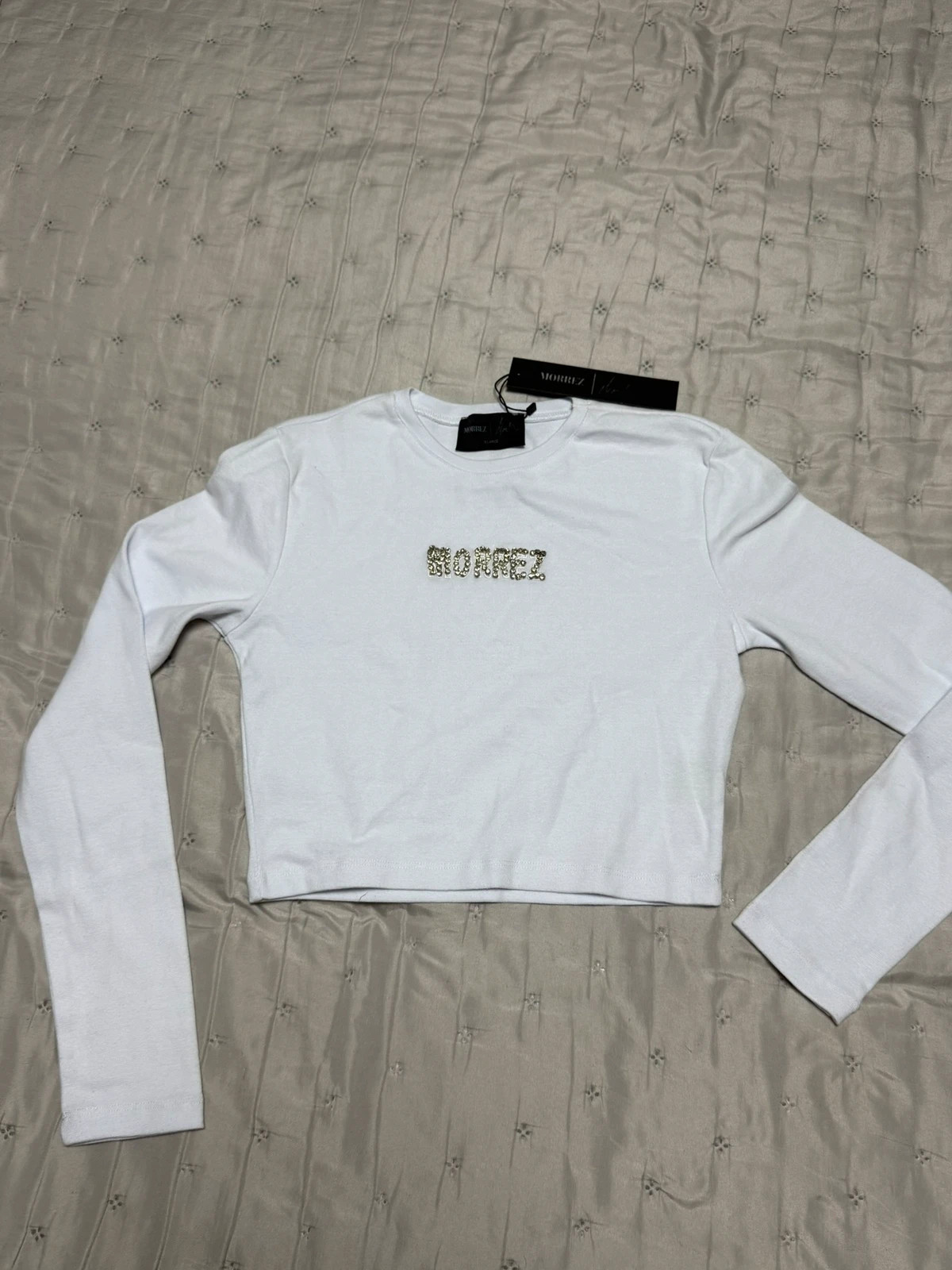 Top cropped blanco MORREZ con pedrería – Morrez – taille L / 40 / 12 2