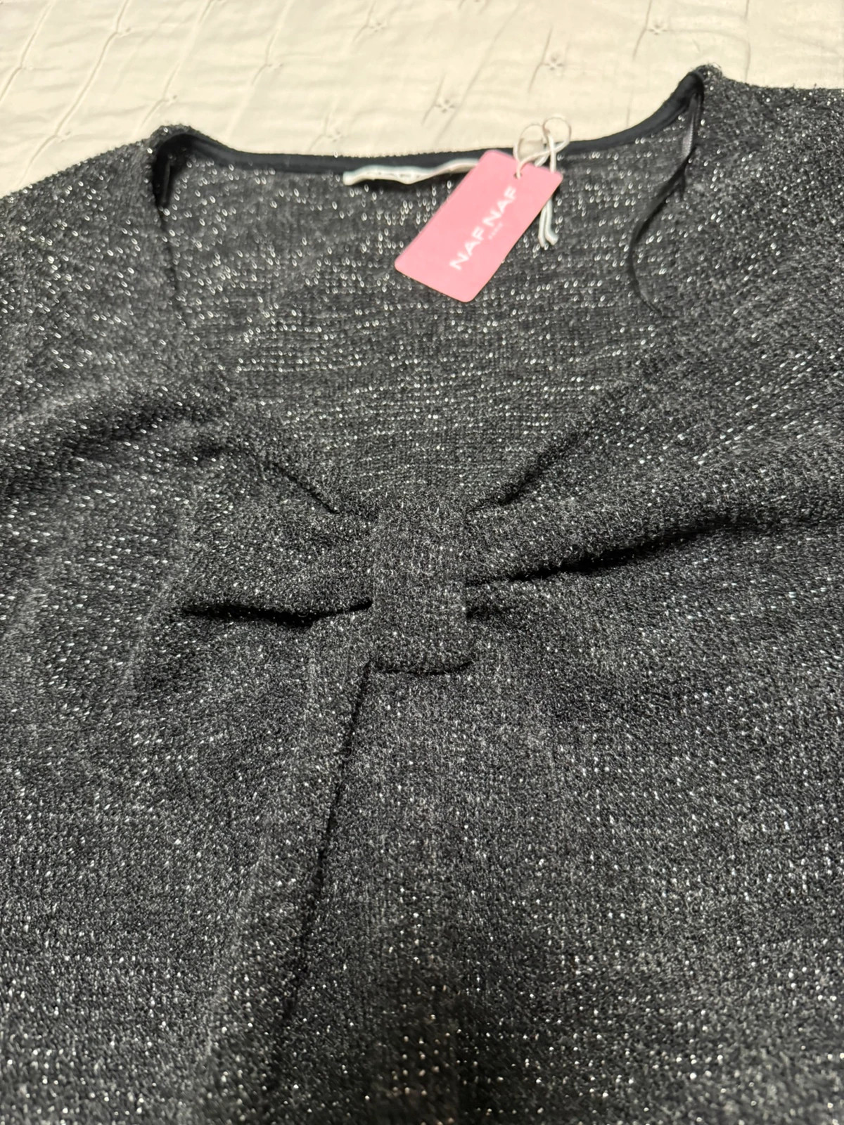 Jersey negro brillante Naf Naf - Nuevo con etiqueta – Naf Naf – taille XL / 42 / 14 3