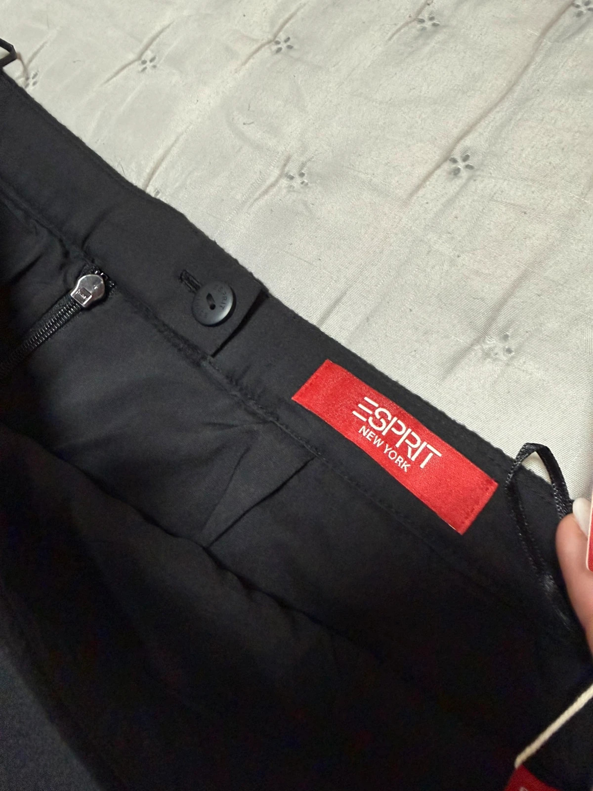Falda negra de paño básica – Esprit – taille L / 40 / 12 5