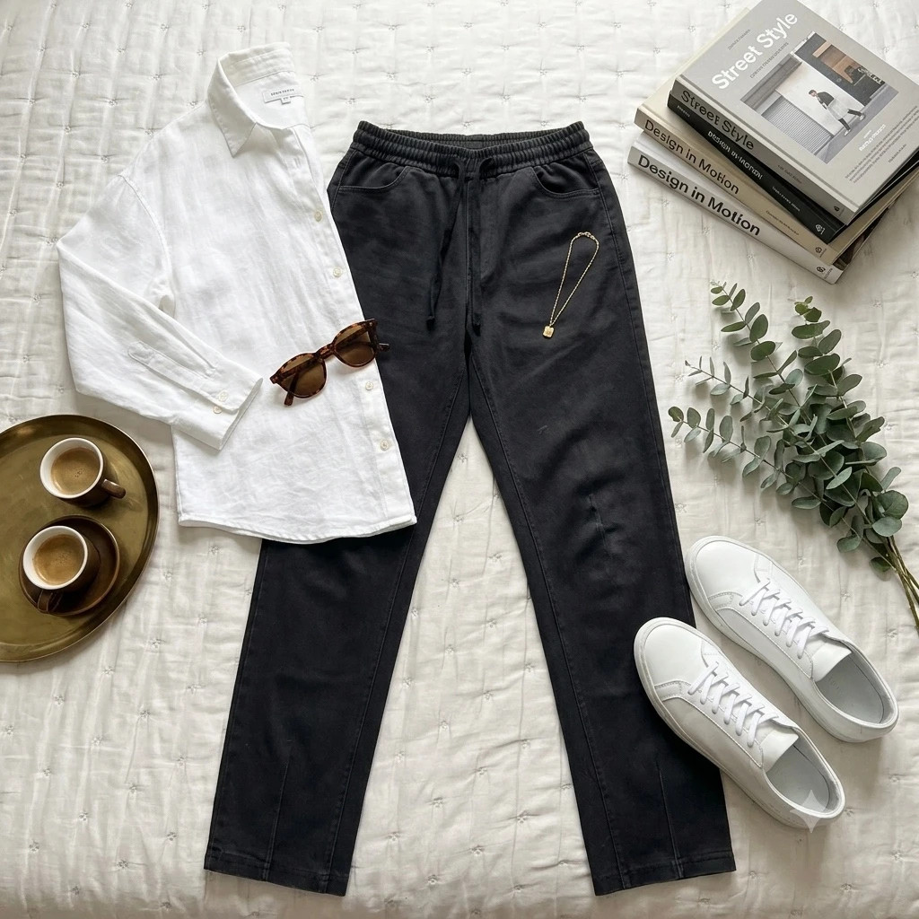 Pantalón mujer negro