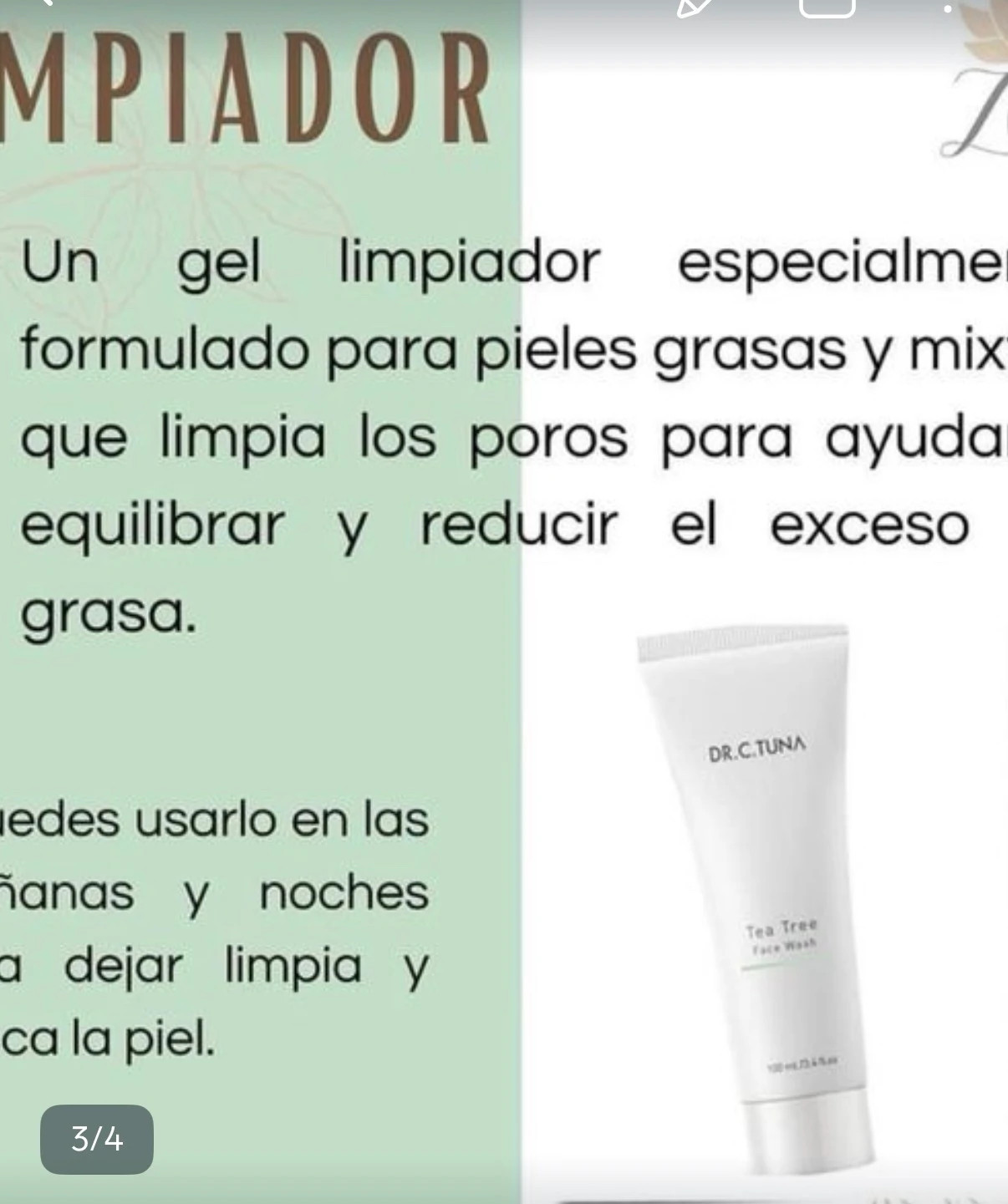 Gel Limpiador Dr.C.Tuna Tea Tree – Farmasi 3