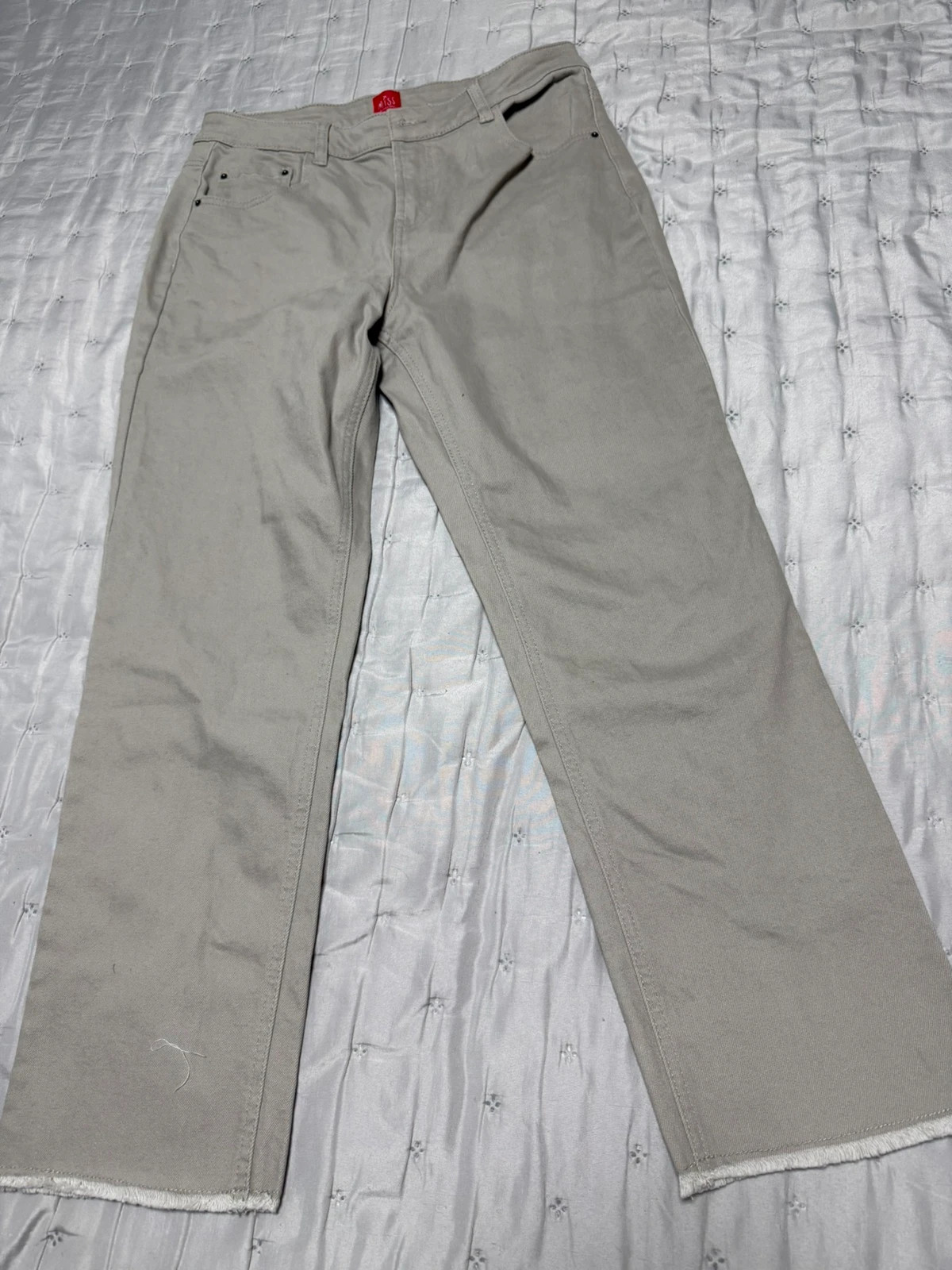 Pantalones rectos color arena/beige – Estilo casual – Captain Tortue – taille L / 40 / 12 2