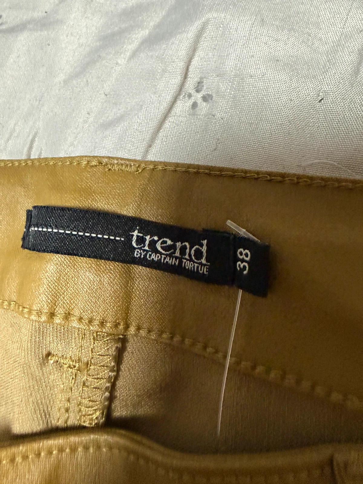 Pantalón Skinny Poli Piel Verde Oliva – Trend – taille M / 38 / 10 5