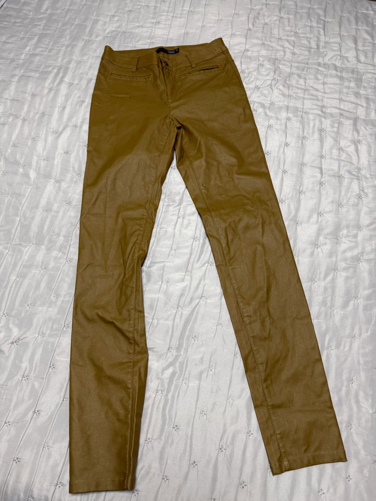 Pantalón Skinny Poli Piel Verde Oliva – Trend – taille M / 38 / 10 2