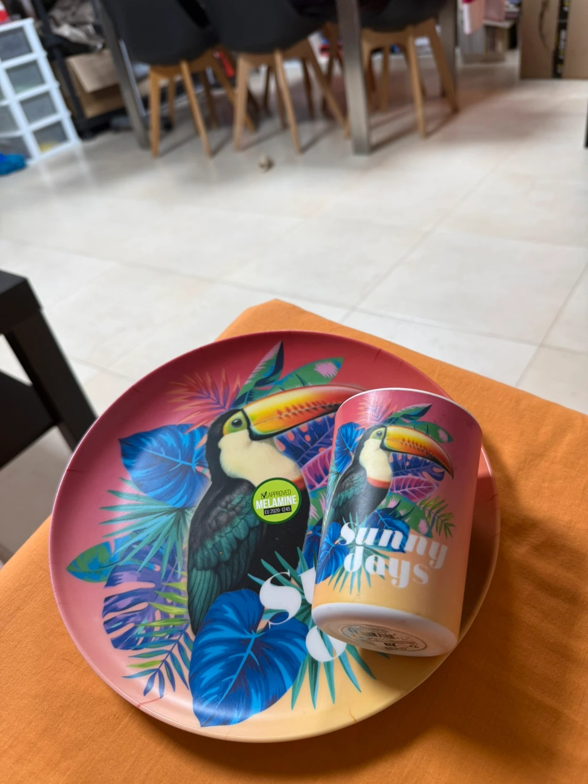 Conjunto plato y vaso melamina – Action – taille Taille unique 2