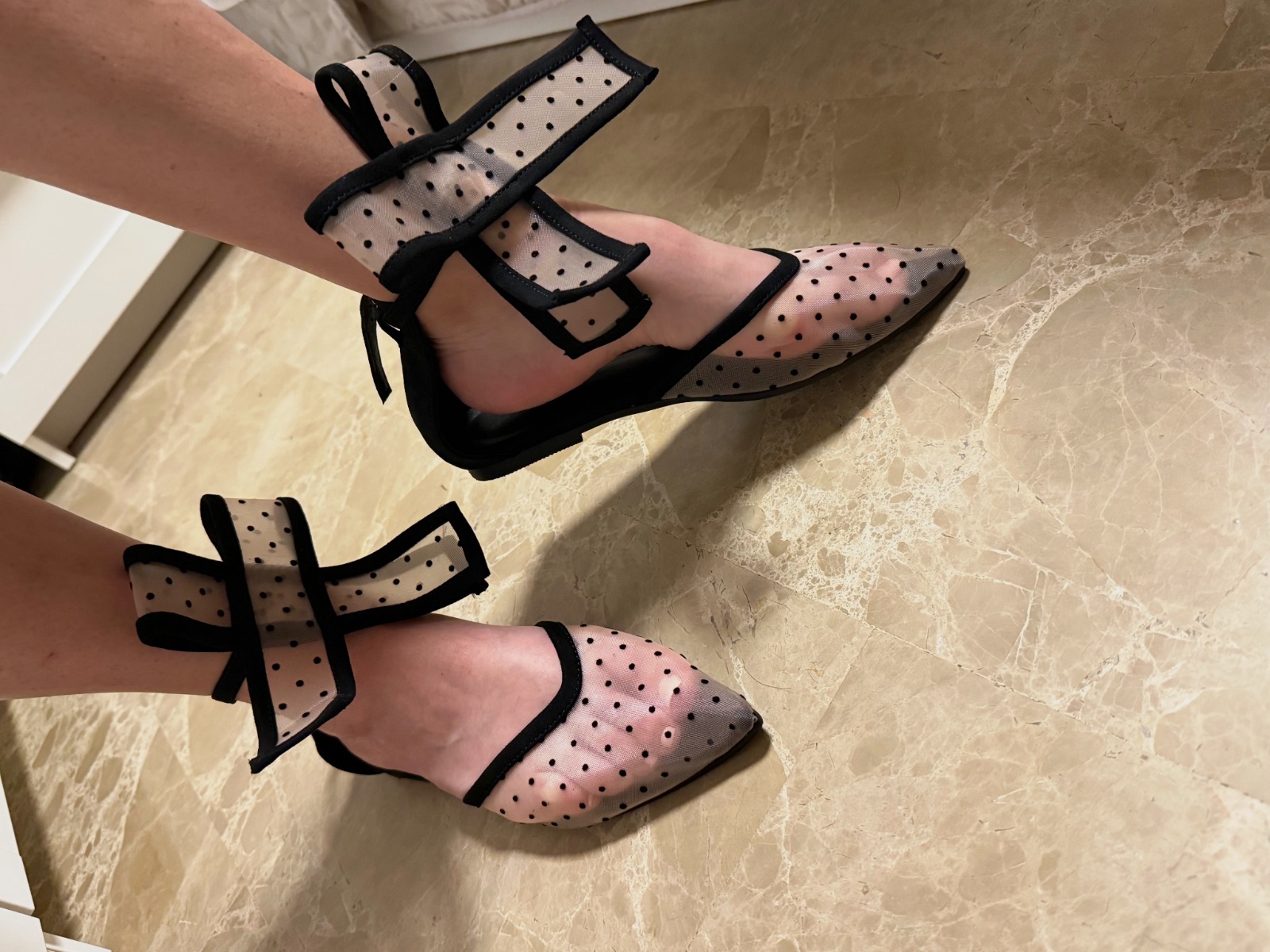 Bailarinas de tul con lunares y lazo en el tobillo – Sin marca – taille EU 40 4