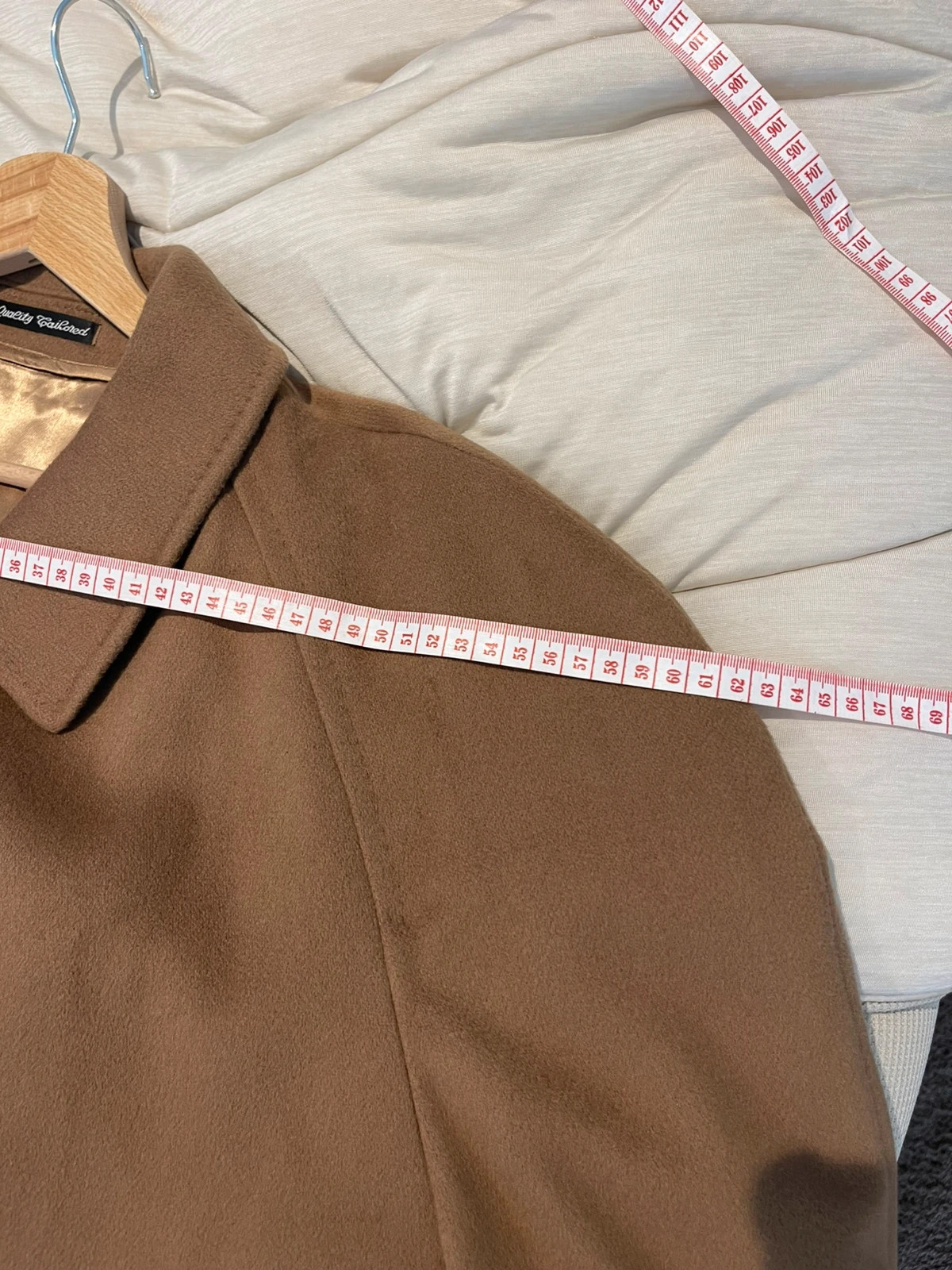 Manteau camel laine & cachemire – Taille 54 – Piacenza – taille XXL 5