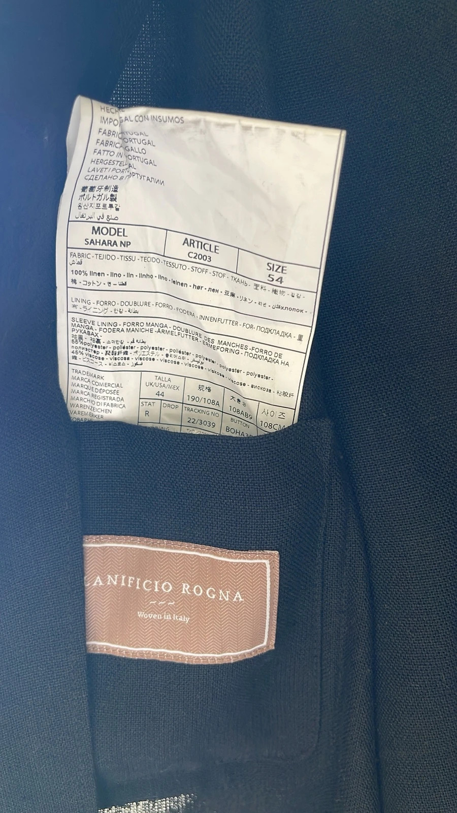 Saharienne Suitsupply 100% lin noire – Taille 54 – Suitsupply – taille XL 3