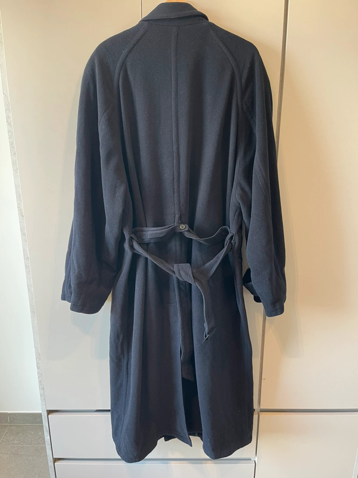 Manteau bleu marine laine & cachemire – Taille 54 – Made In Italy – taille XXL 2