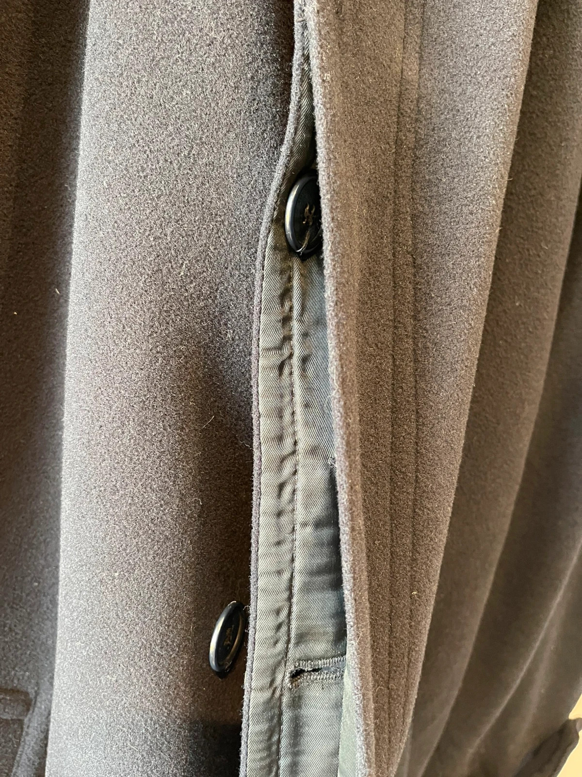 Manteau bleu marine laine & cachemire – Taille 54 – Made In Italy – taille XXL 5