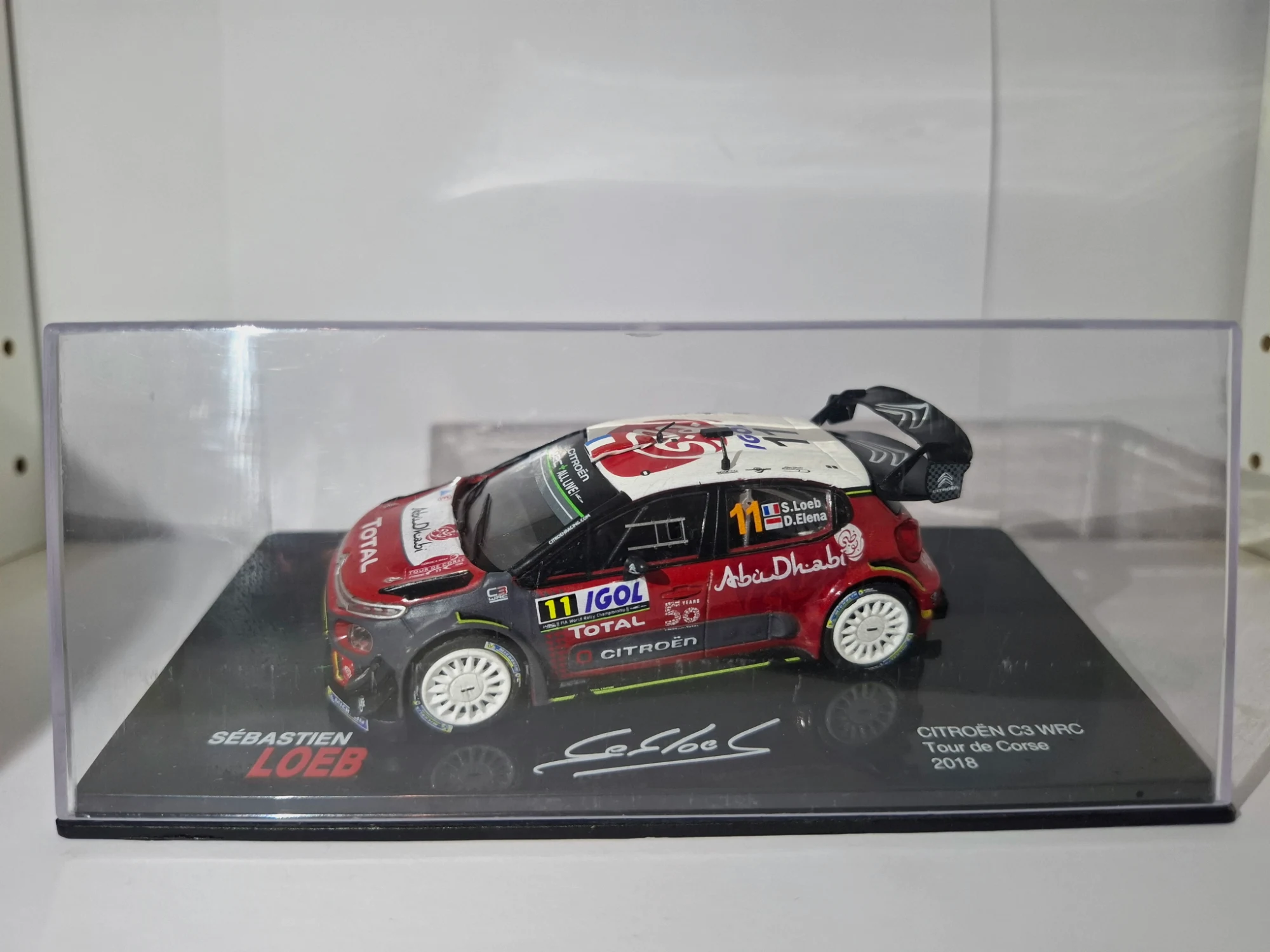 Voiture miniature Citroën C3 WRC Loeb Tour de Corse 2018