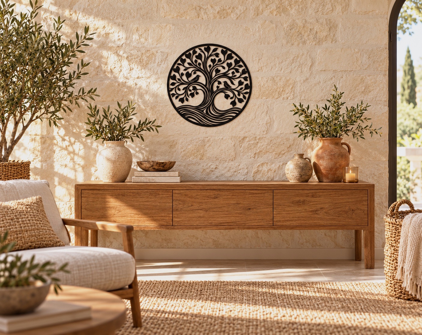 Décoration, murale, arbre de vie – Aucune marque 4