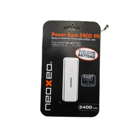 Batterie externe Power Bank 2400 mAh – Recharge rapide – Neuve
