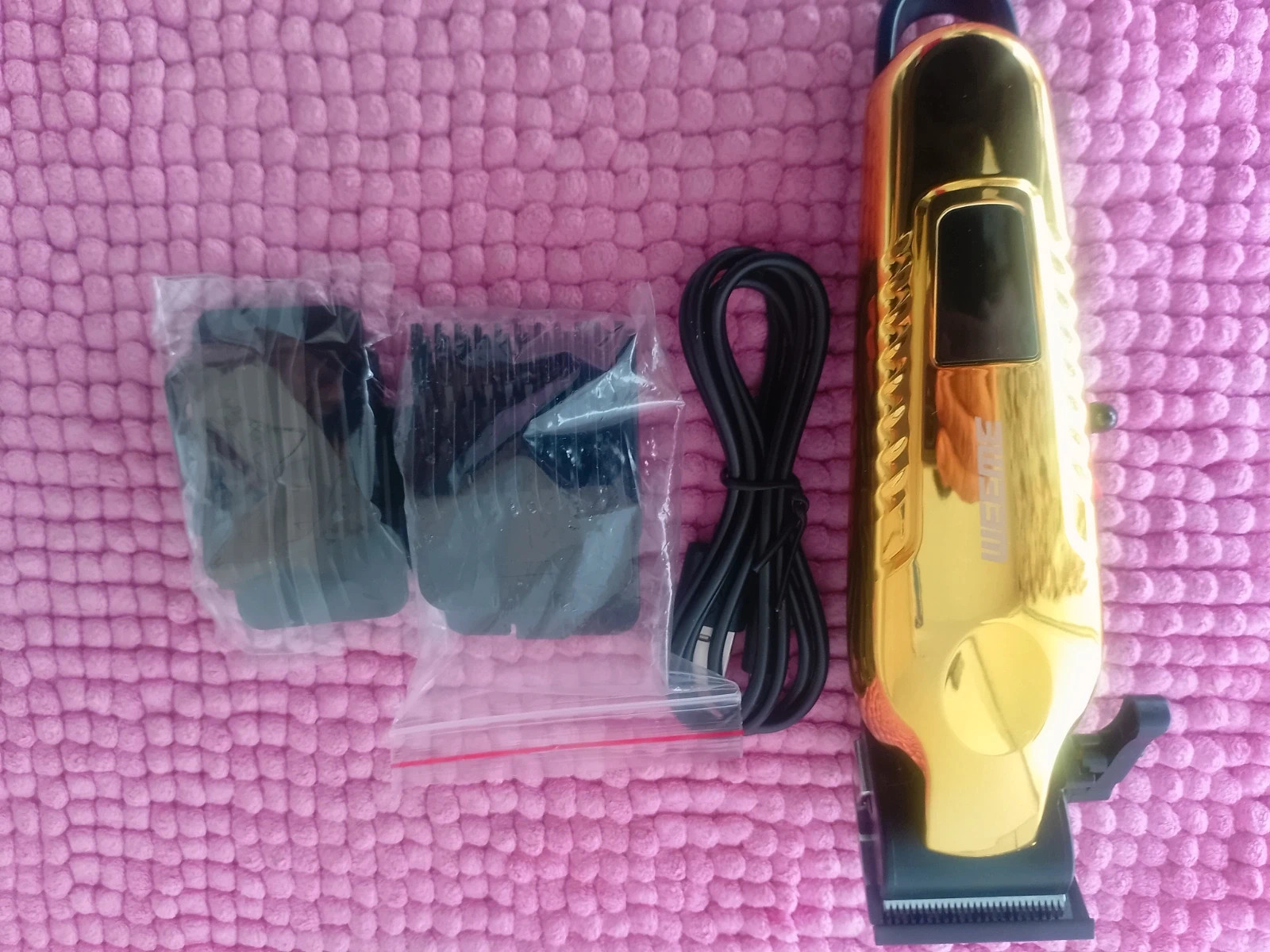 Tondeuse cheveux WEEME – Dorée – Avec sabots & câble USB 2