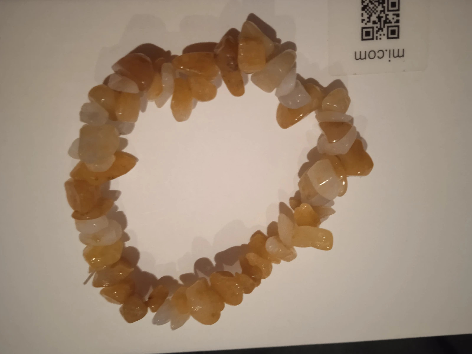Titre : Bracelet pierres naturelles jaunes – Élastique – Style lithothérapie