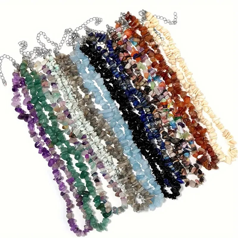 Lot de 12 Colliers Perlés Bohème | Fait Main & Ajustables –