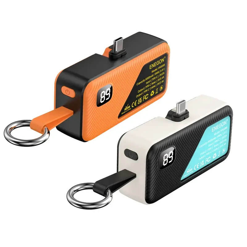 Lot 2 Mini Batteries Externes 5000mAh | USB-C Charge Rapide | Compact & Voyage
