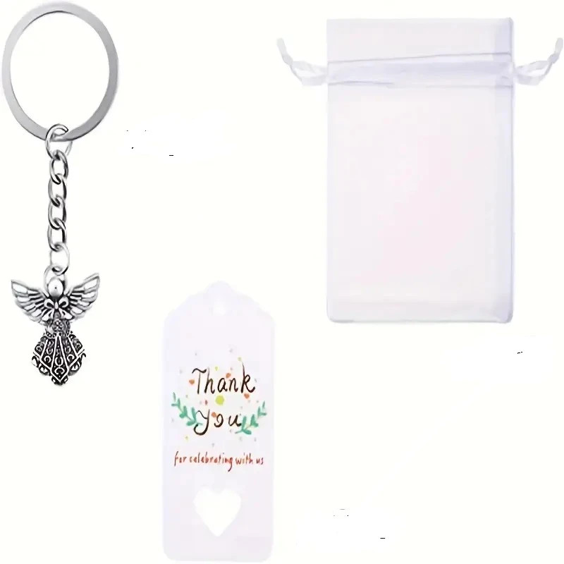 Porte-Clés Ange Gardien + Carte & Pochette