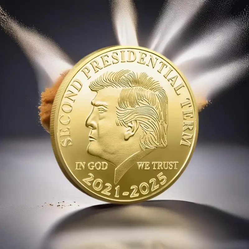Pièce Donald Trump Plaquée Or 24K – Collector USA 40mm + Certificat