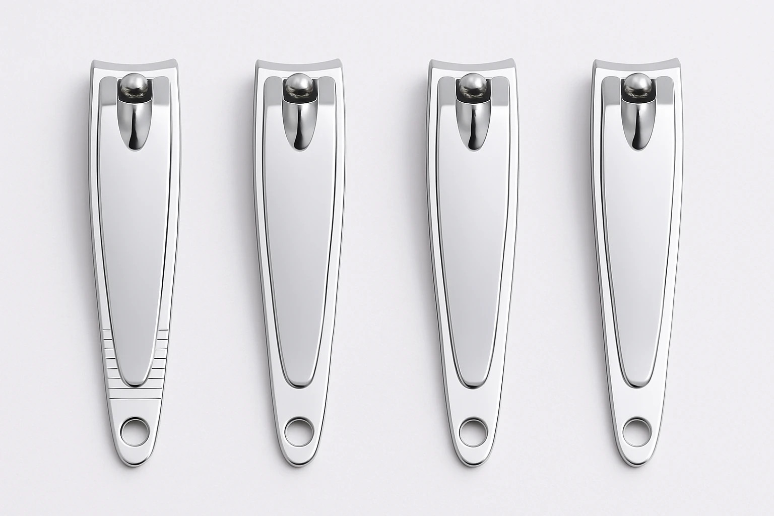4 Coupe-ongles acier inoxydable – Qualité salon à domicile