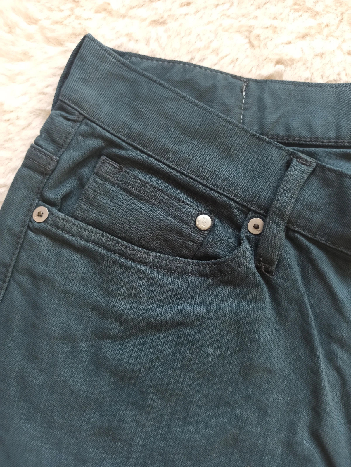 Jean Slim H&M Bleu Pétrole / Canard - Taille 31/32 (FR 40) - Excellent état – H&M – taille L 4