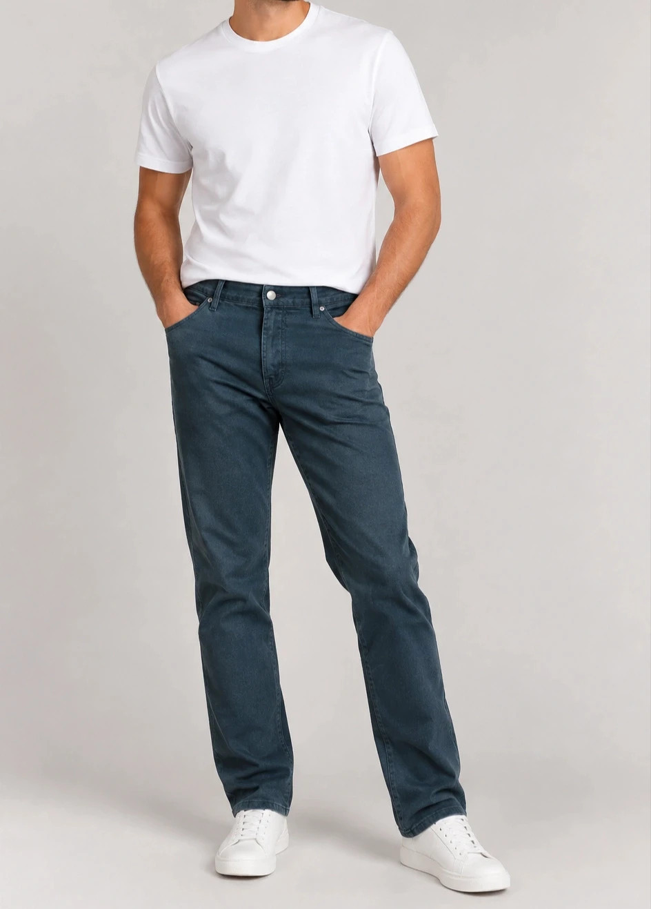 Jean Slim H&M Bleu Pétrole / Canard - Taille 31/32 (FR 40) - Excellent état