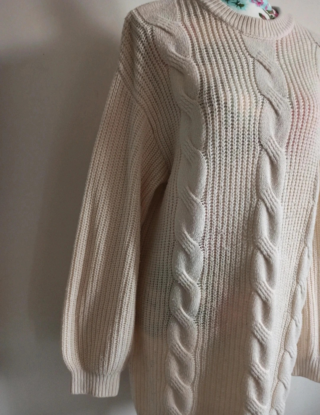 Robe pull crème/écru torsades Divided H&M XS – H&M – taille XS / 34 / 6 4
