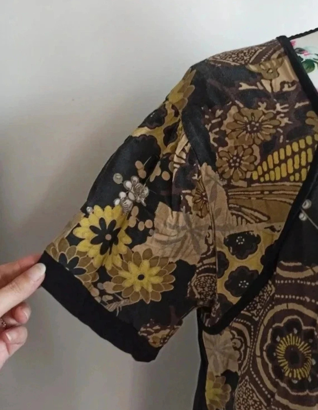 🌼🤎 Blouse Afibel – Taille 46/48 – Imprimé patchwork fleuri 🤎🌼 – Afibel – taille XXXL / 46 / 18 5