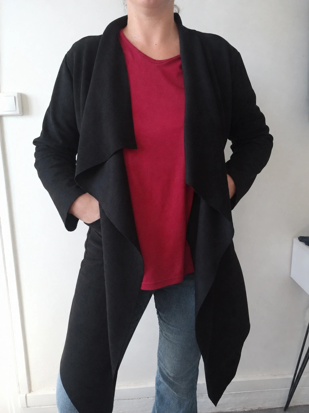 🖤Gilet long noir en suédine taille unique Fabriqué en France 🇫🇷 – sans étiquette – taille Taille unique 2