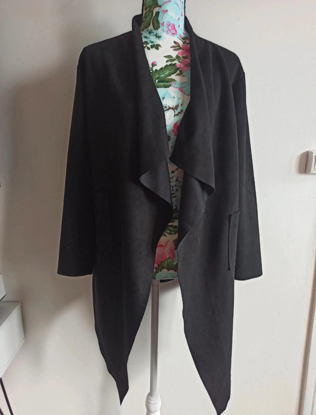 🖤Gilet long noir en suédine taille unique Fabriqué en France 🇫🇷 – sans étiquette – taille Taille unique 3