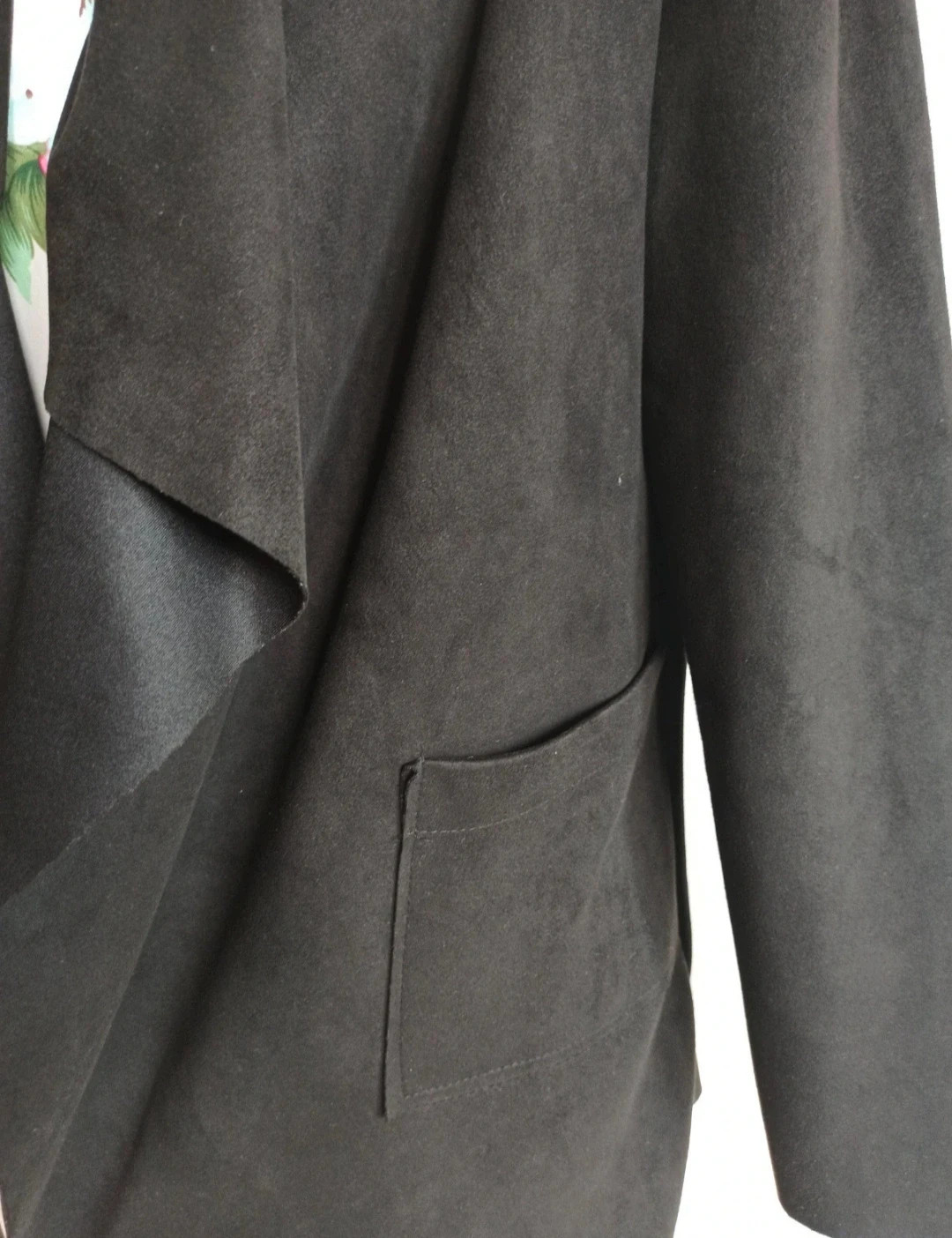 🖤Gilet long noir en suédine taille unique Fabriqué en France 🇫🇷 – sans étiquette – taille Taille unique 5