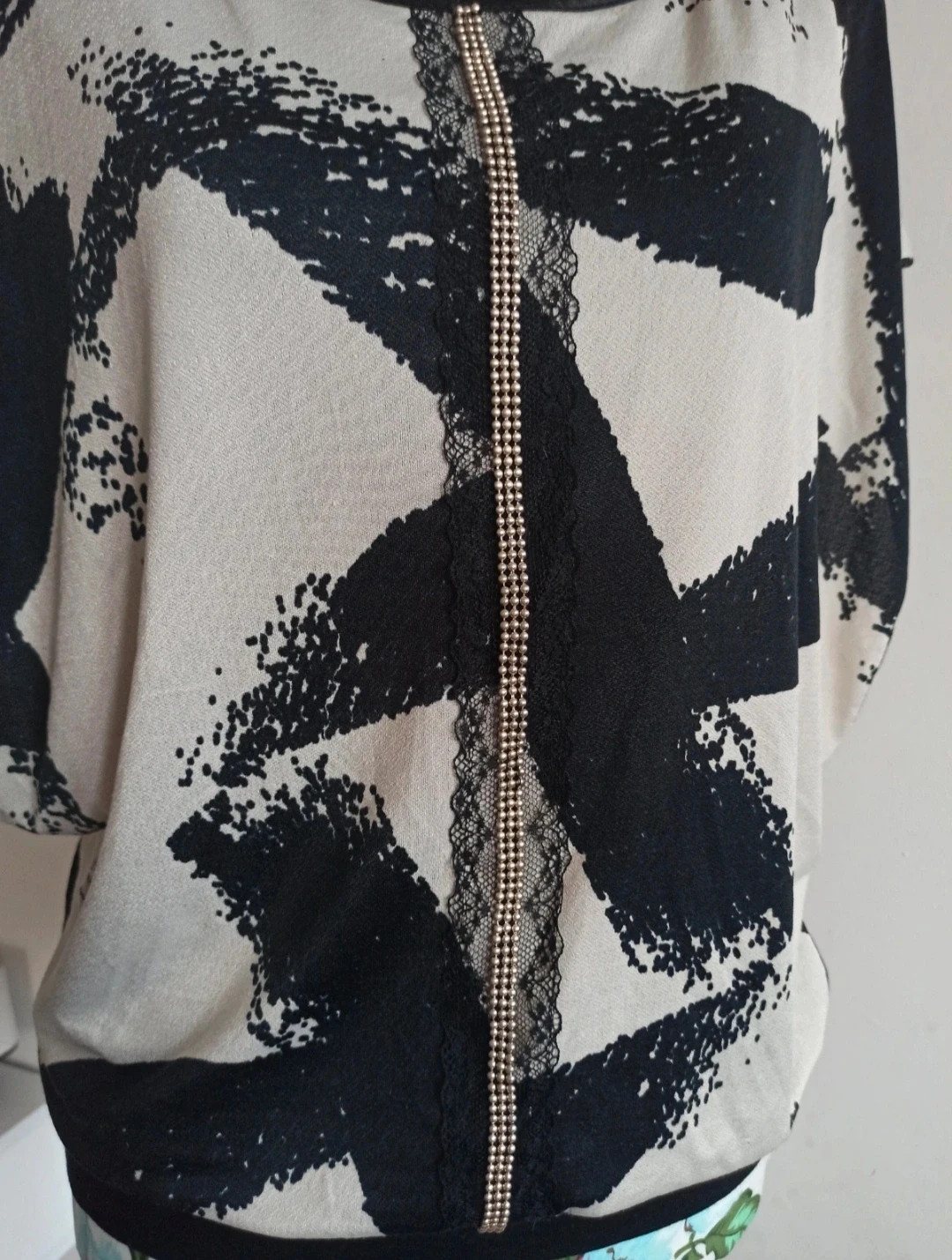 🖤🤍 Magnifique blouse imprimée – Taille estimée 36 – sans étiquette – taille S / 36 / 8 5