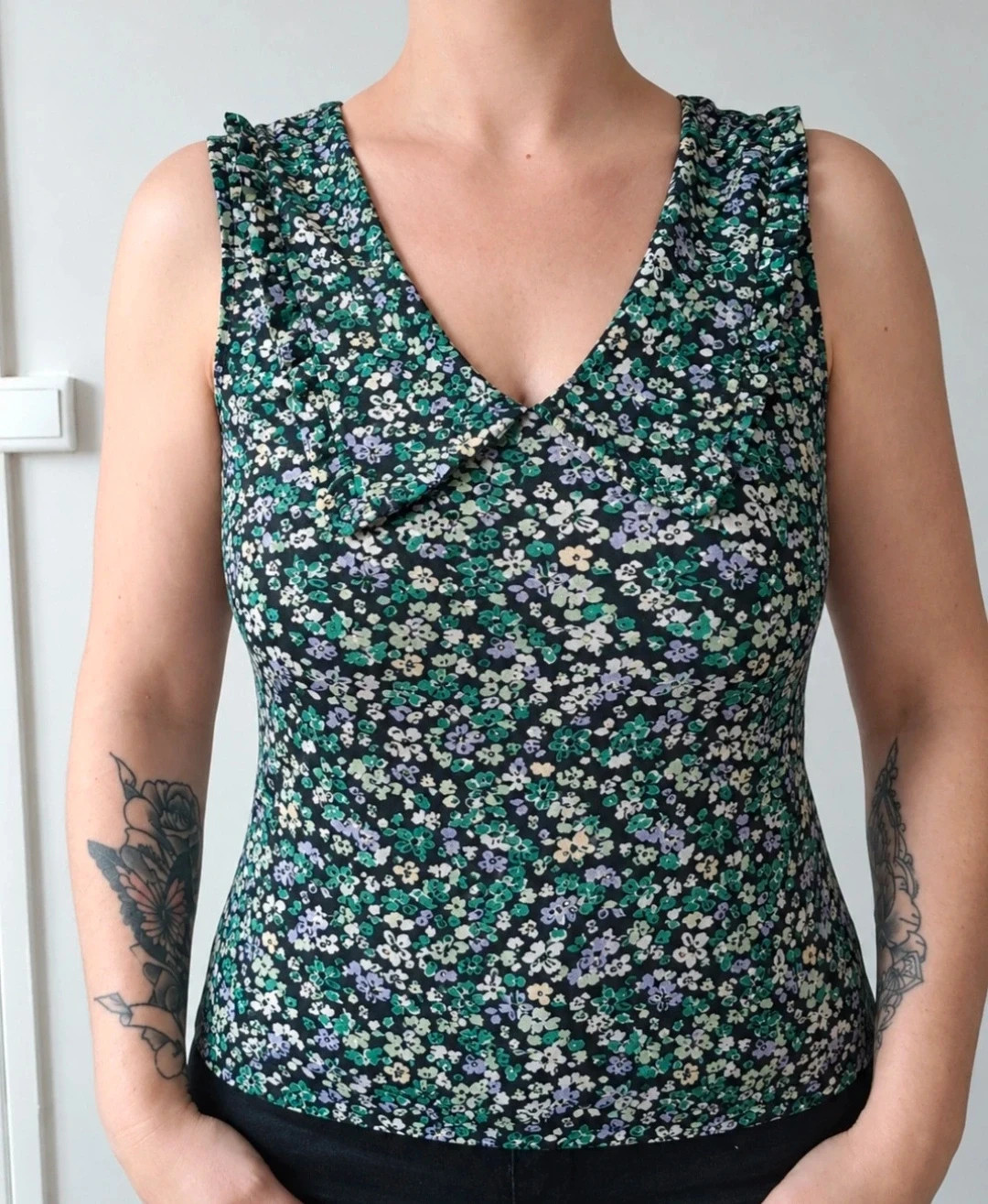 🌸 Blouse Cache Cache Fleurie Décolleté Croisé – Taille S/36