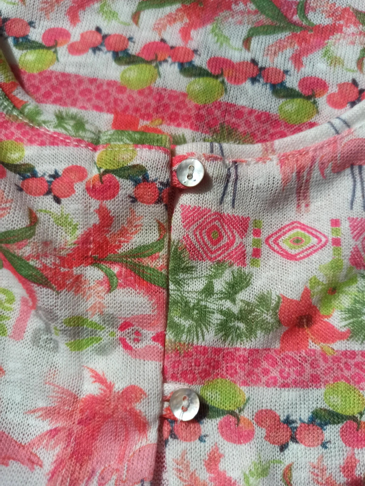 🌸 Débardeur Bershka Fleuri Rose & Vert avec Fente Dos – Taille S – Bershka – taille S / 36 / 8 3