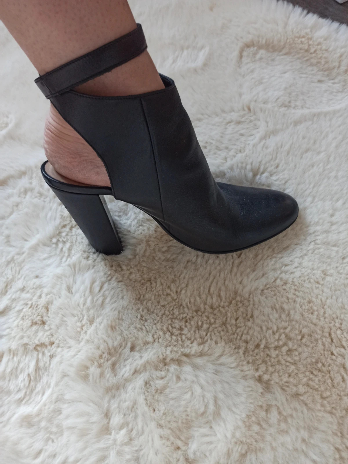 Chaussures a talons San Marina en cuir véritable noir – Pointure 38 👢🖤 – San Marina – taille 38 3